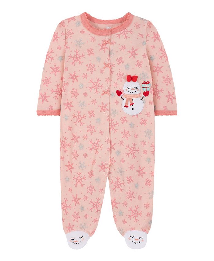 Koala Baby Girls Interlock Snowgirl Sleep and Play Footie Macy's