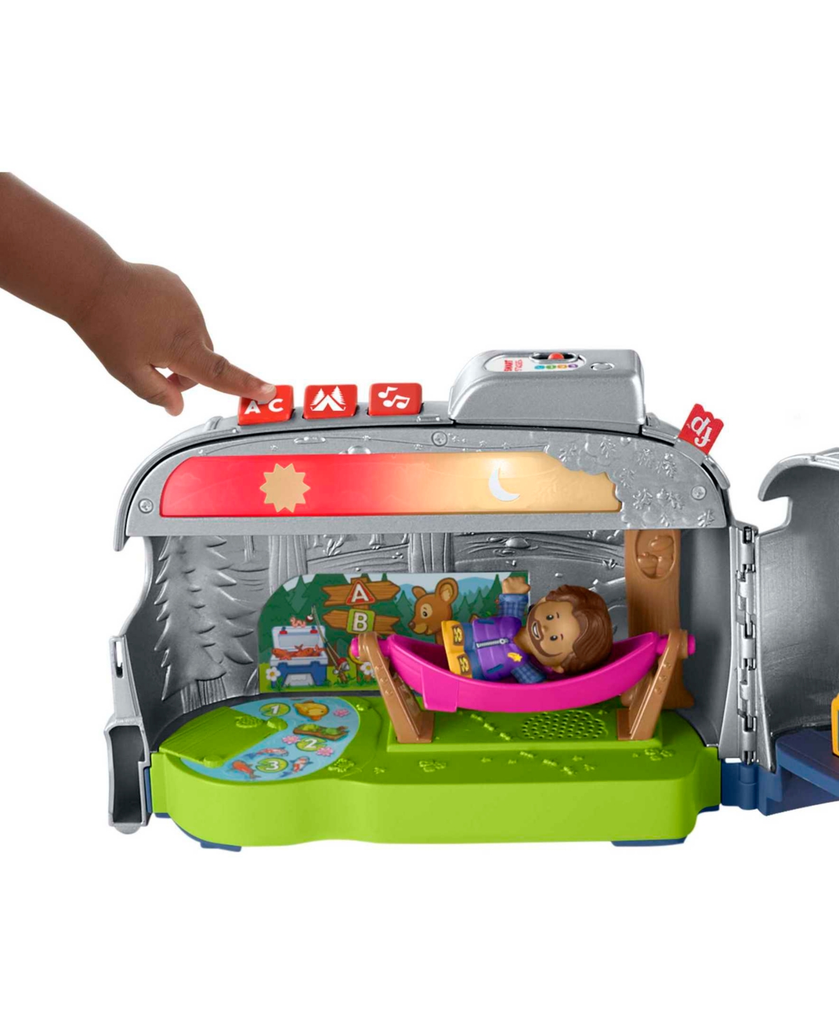 Shop Fisher Price Little People Light-up Learning Camper Set In Multi
