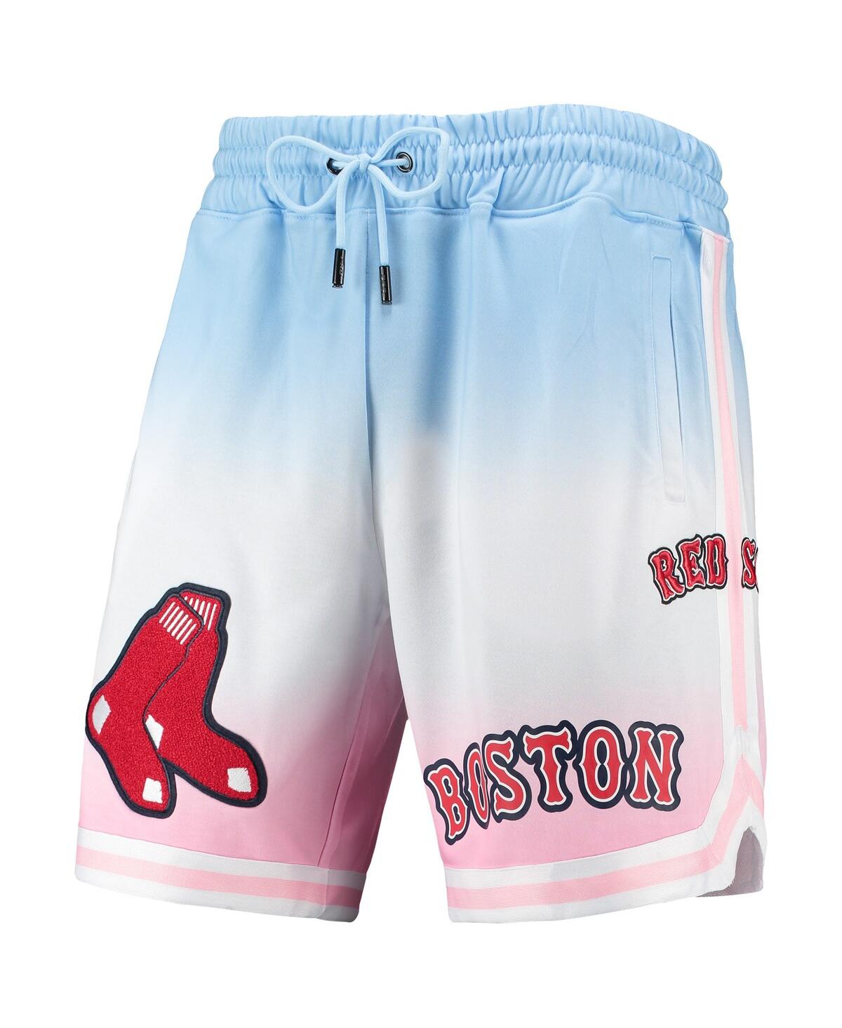 Shop Pro Standard Men's  Blue, Pink Boston Red Sox Team Logo Pro Ombre Shorts In Blue,pink