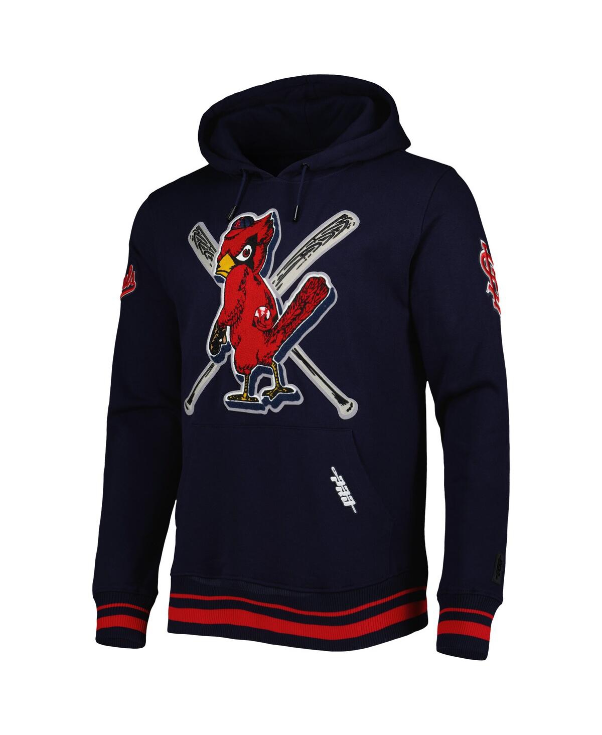 Pro Standard Navy St. Louis Cardinals Mash Up Logo Pullover Hoodie In Navy