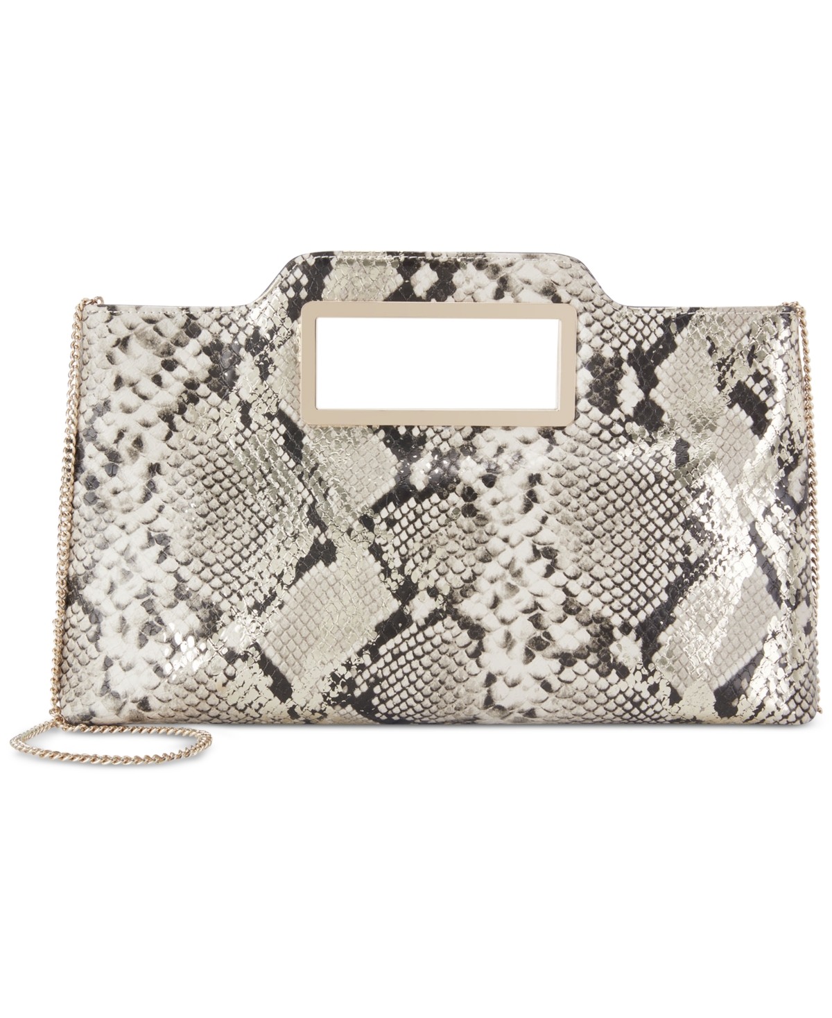 Inc International Concepts Juditth Handle Clutch, Created For Macy's In Gold Snake