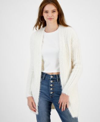 hippie rose fuzzy cardigan