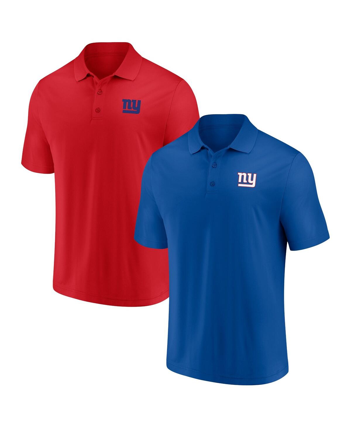 FANATICS MEN'S FANATICS ROYAL AND RED NEW YORK GIANTS HOME AND AWAY 2-PACK POLO SHIRT SET
