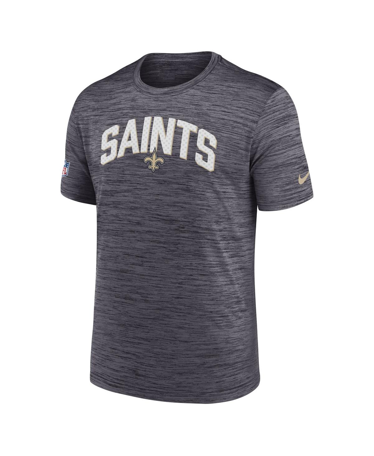 Nike Men's Dri-fit Velocity Athletic Stack (nfl New Orleans Saints) T-shirt In Black