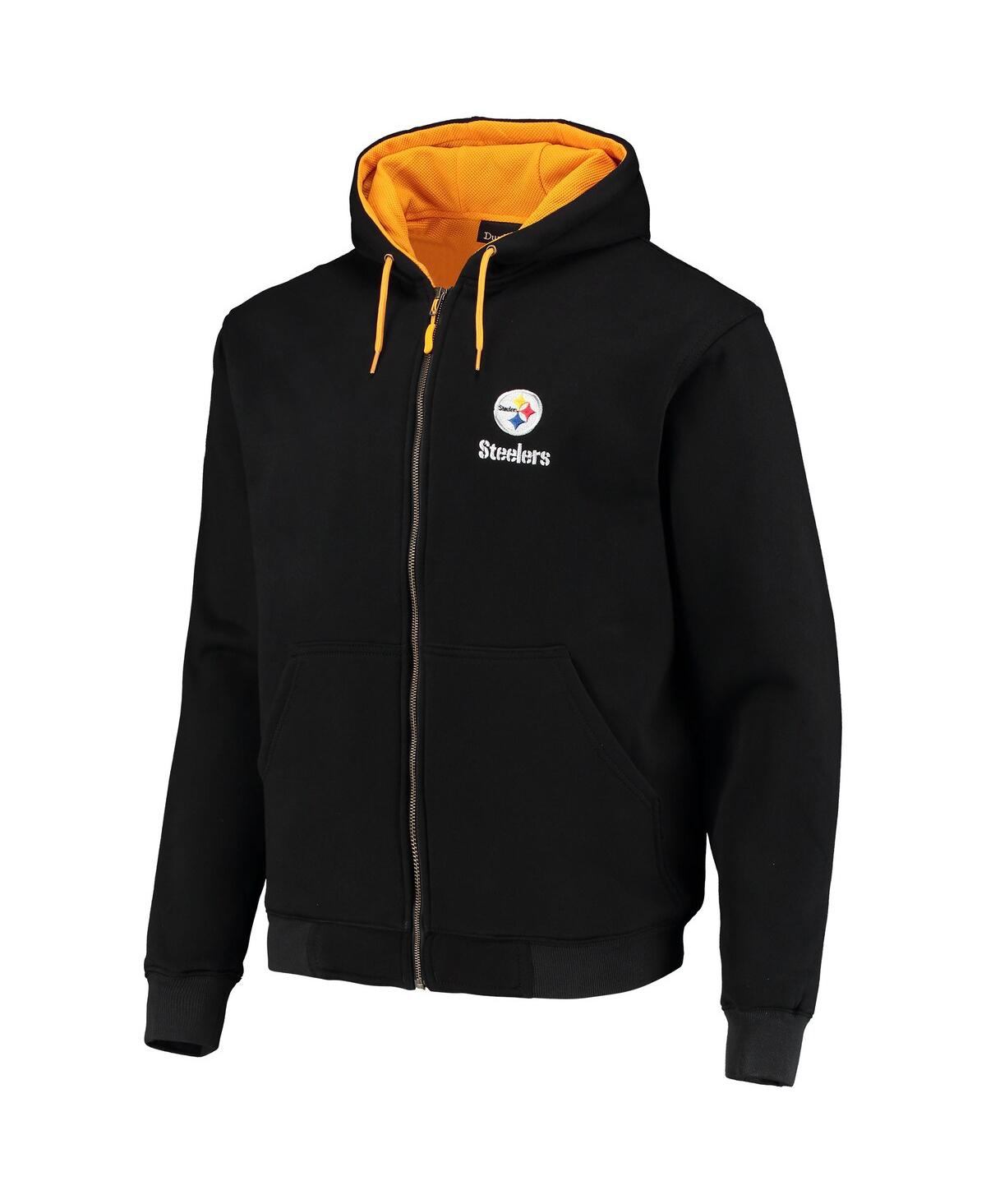 Men's DunbrookePittsburgh Steelers Craftsman Thermal-Lined Full-Zip Hoodie - Black