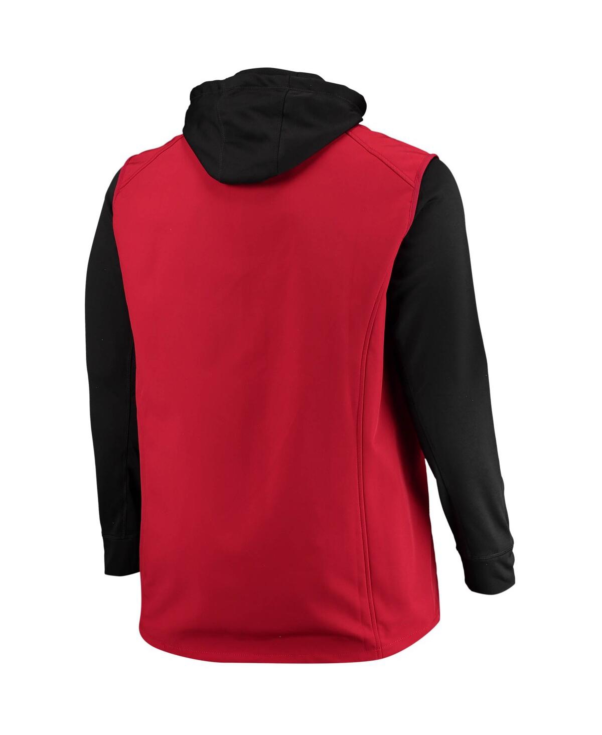 DUNBROOKE MEN'S DUNBROOKE SCARLET AND GRAY SAN FRANCISCO 49ERS BIG AND TALL ALPHA FULL-ZIP HOODIE JACKET 