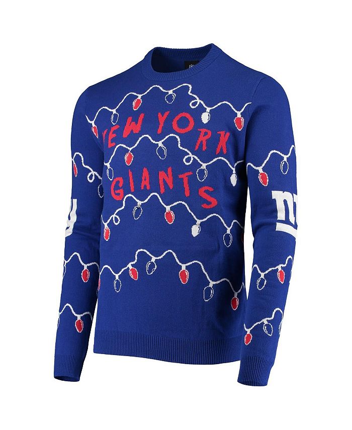 FOCO Men's Royal New York Giants LightUp Ugly Sweater Macy's