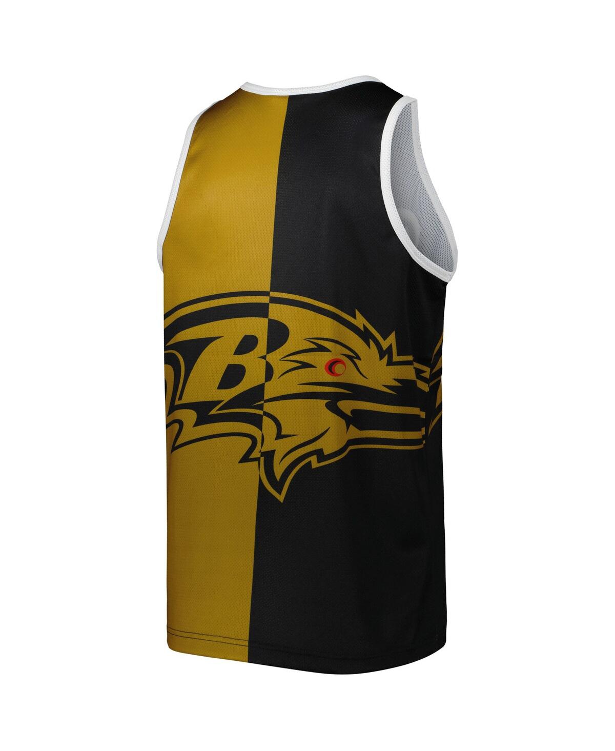 Shop Mitchell & Ness Men's  Ray Lewis Black, Gold Baltimore Ravens Retired Player Graphic Tank Top In Black,gold