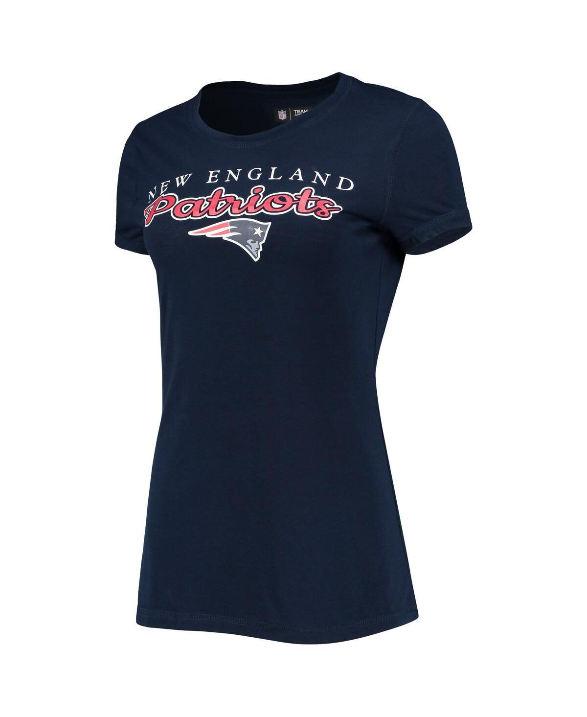 Concepts Sport Women's  Navy, Red New England Patriots Logo T-shirt And Pants Set In Navy,red
