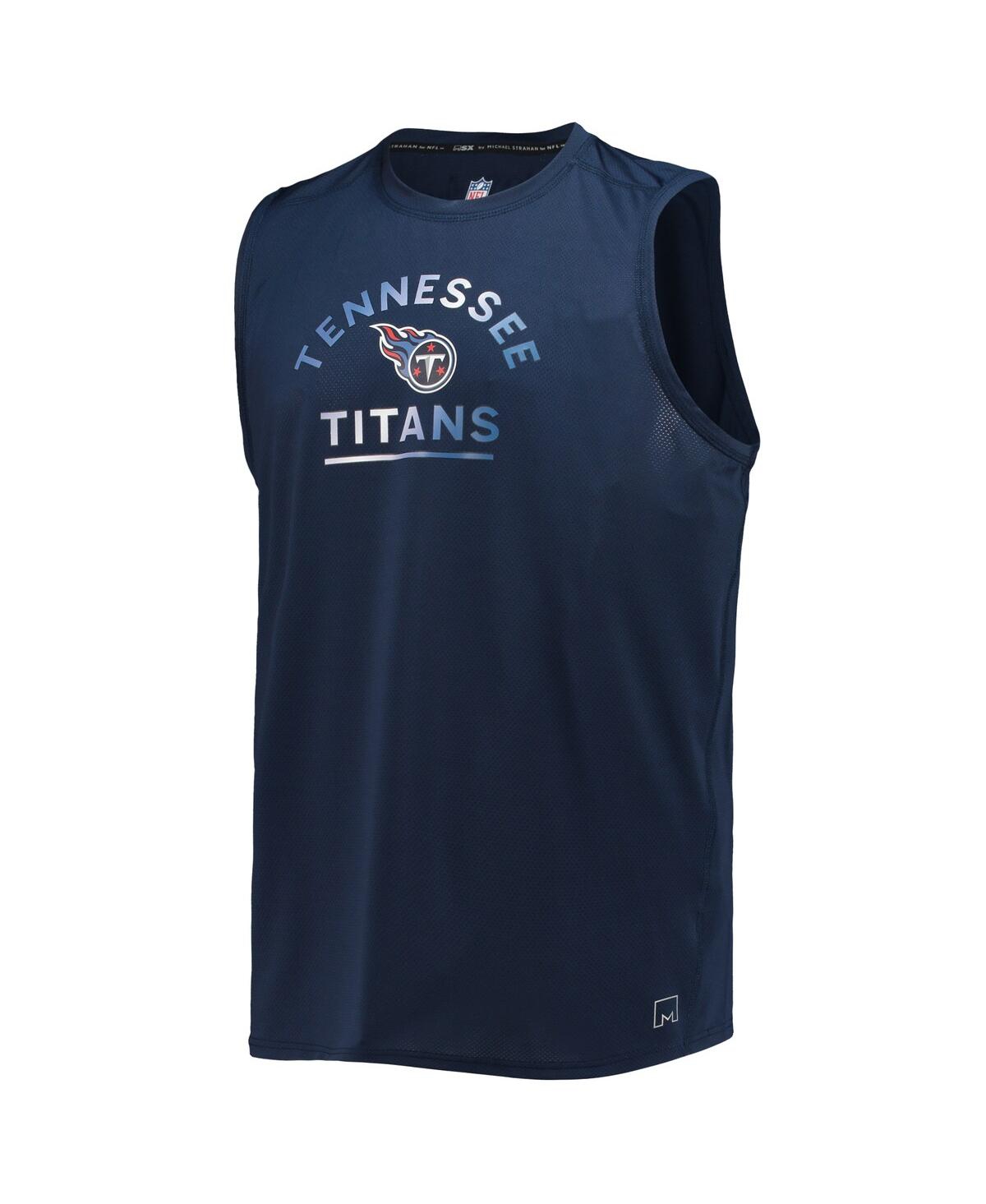 Msx By Michael Strahan Men's  Navy Tennessee Titans Rebound Tank Top In Navy