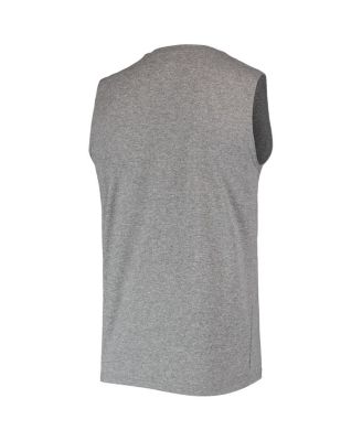 Men's Heathered Gray Las Vegas Raiders Brushed Sleeveless Tank Top