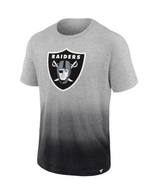 Men's Heathered Gray, Black Las Vegas Raiders Team Ombre T-shirt