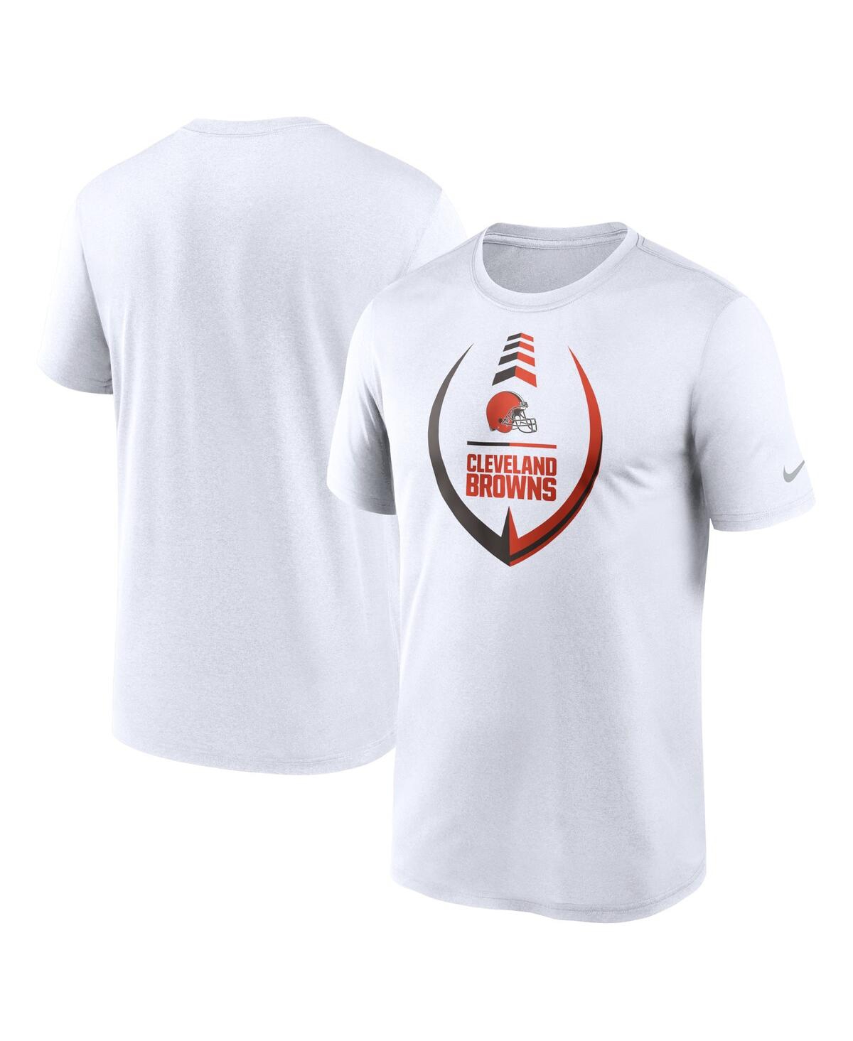 Shop Nike Men's  White Cleveland Browns Icon Legend Performance T-shirt