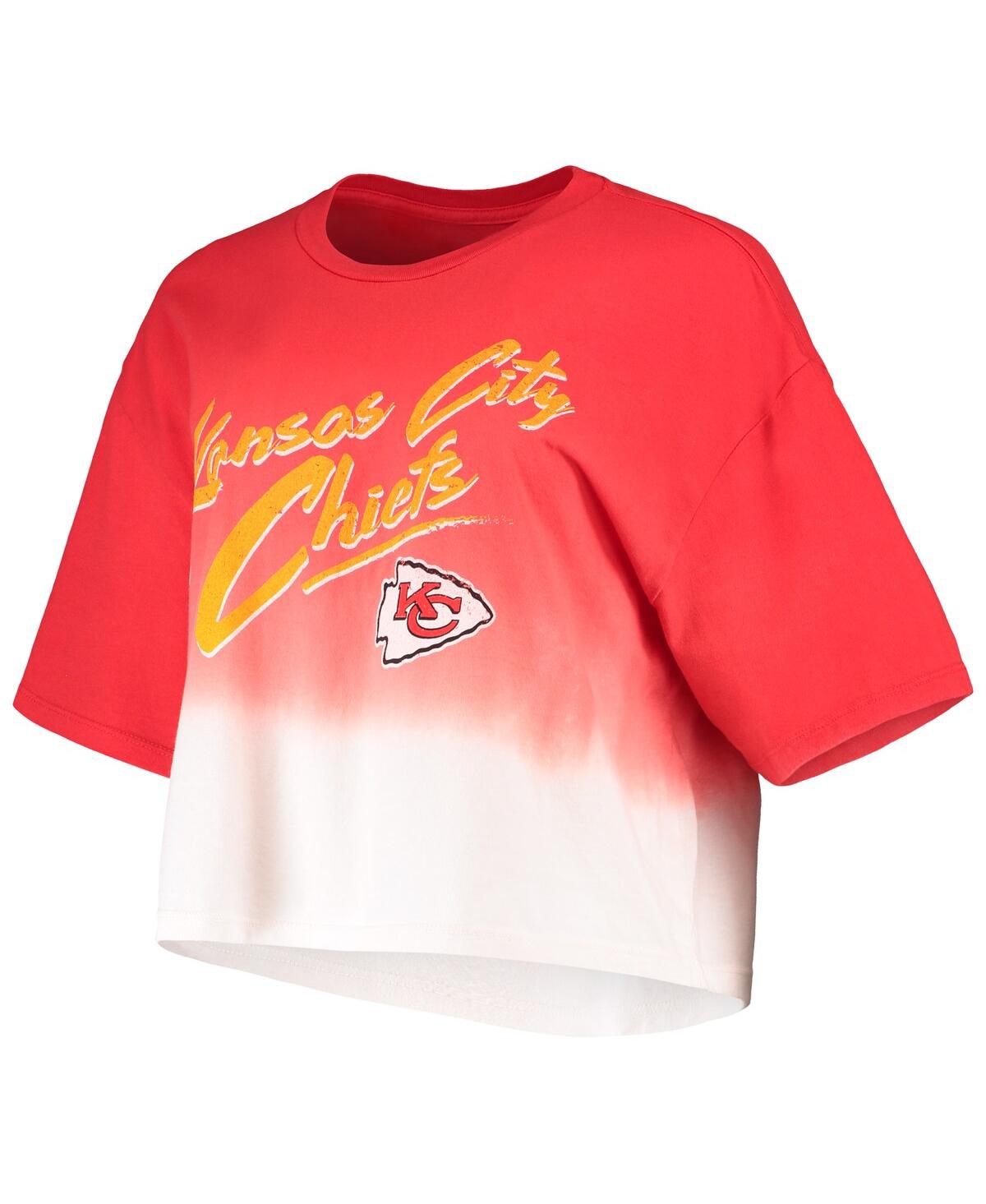 Shop Majestic Women's  Threads Patrick Mahomes Red, White Kansas City Chiefs Drip-dye Player Name And Numb In Red,white