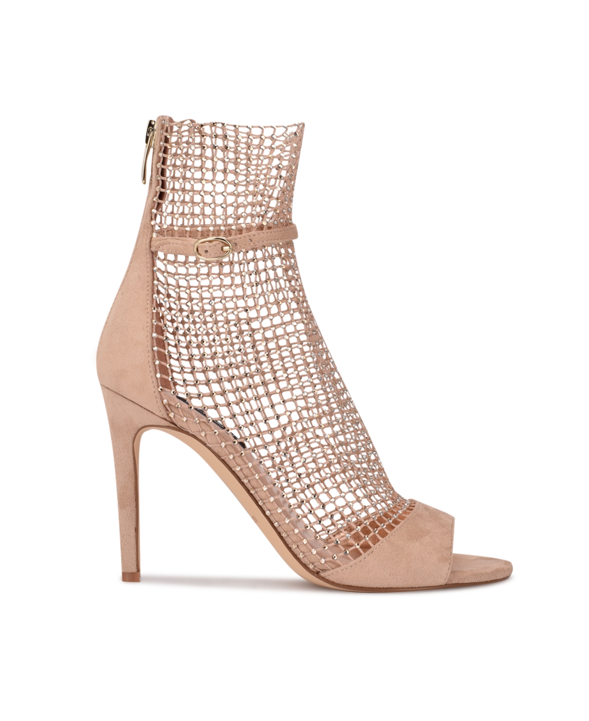 Nine West Women's Imery Mesh Peep Toe Booties
