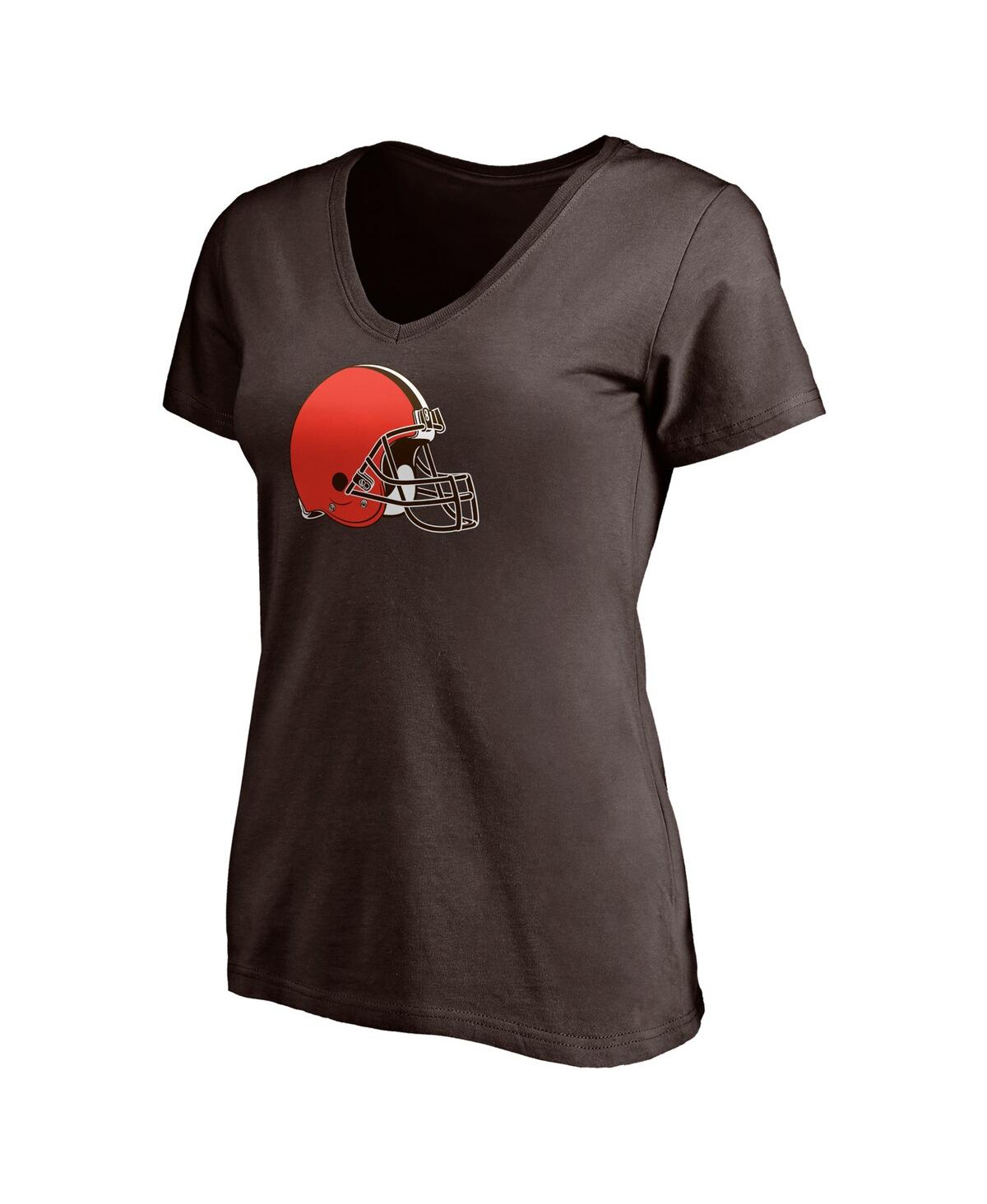 Fanatics Women's  Nick Chubb Brown Cleveland Browns Player Icon Name And Number V-neck T-shirt In Brown