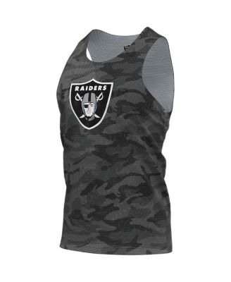 Men's Black, Gray Las Vegas Raiders Reversible Mesh Tank Top