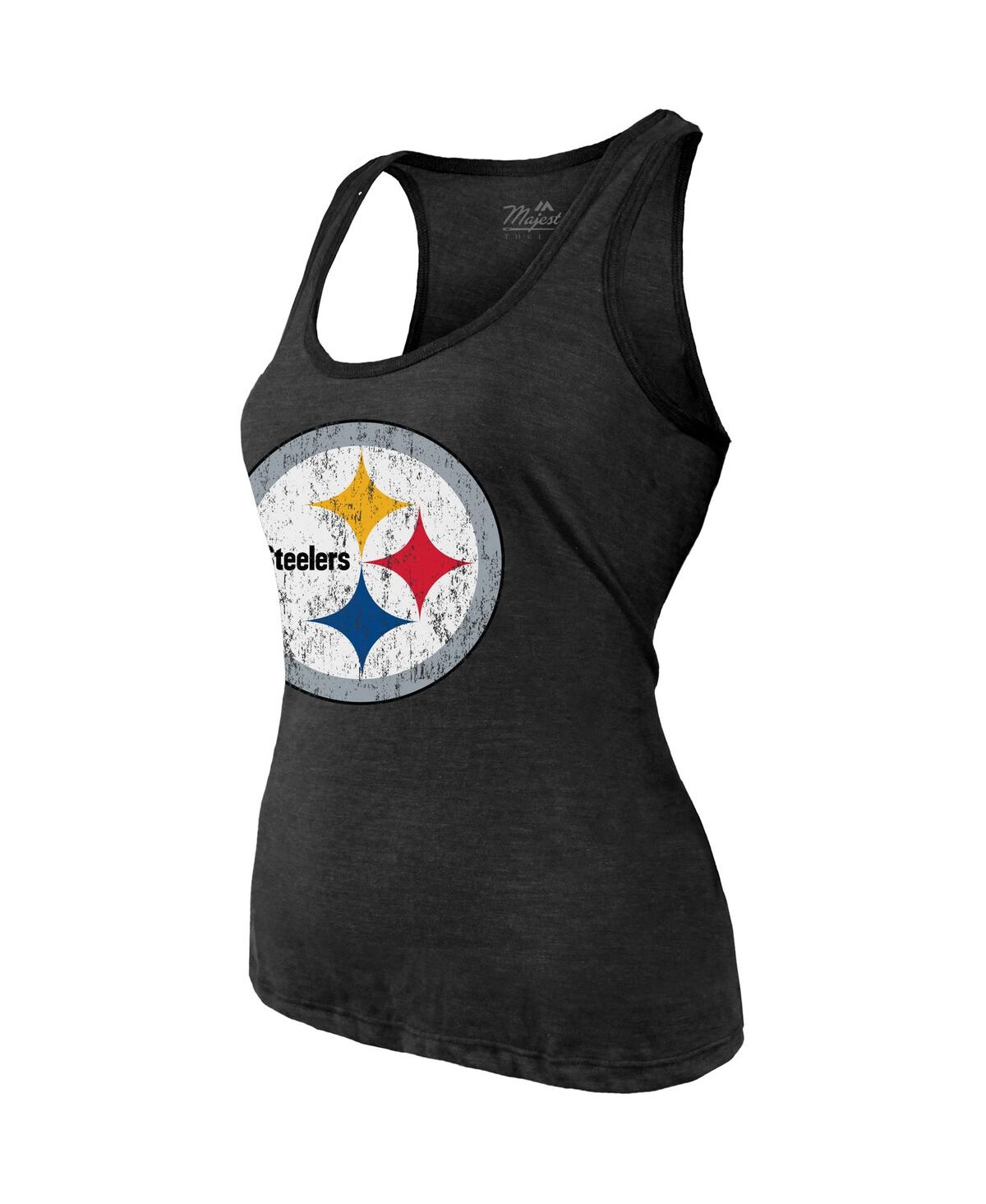 Shop Majestic Women's  Threads Najee Harris Black Pittsburgh Steelers Player Name And Number Tri-blend Tan