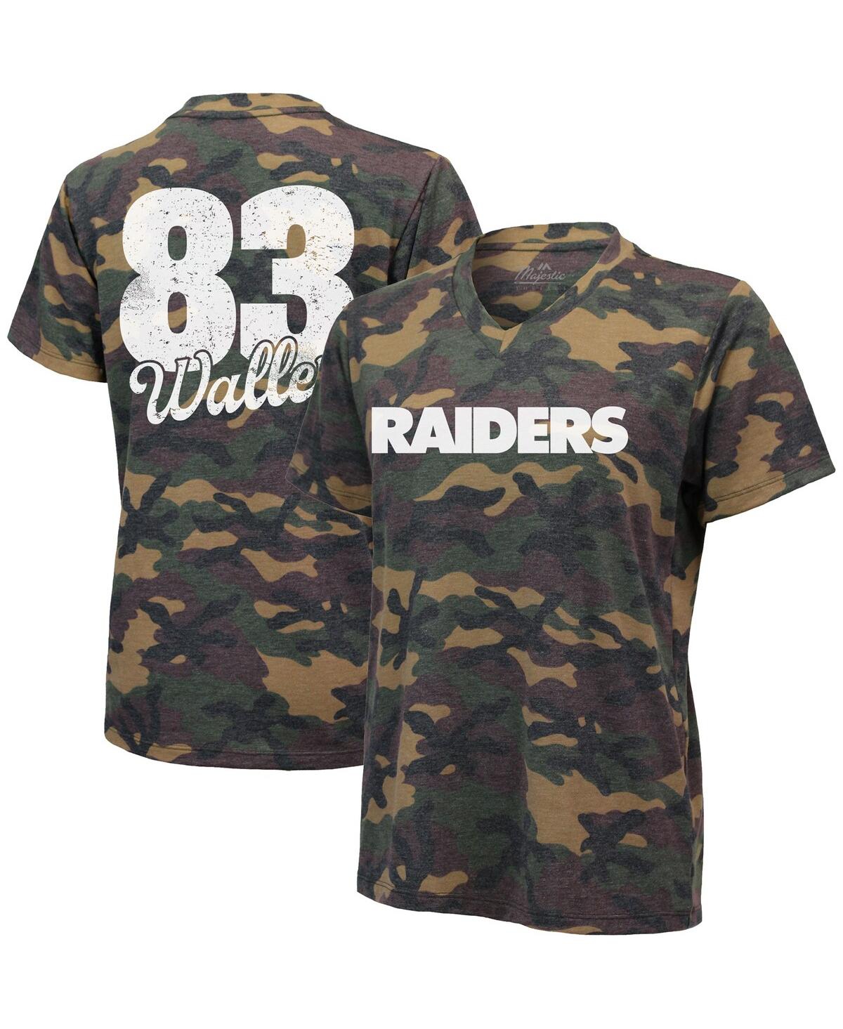 Shop Industry Rag Women's Darren Waller Camo Las Vegas Raiders Name And Number Tri-blend V-neck T-shirt