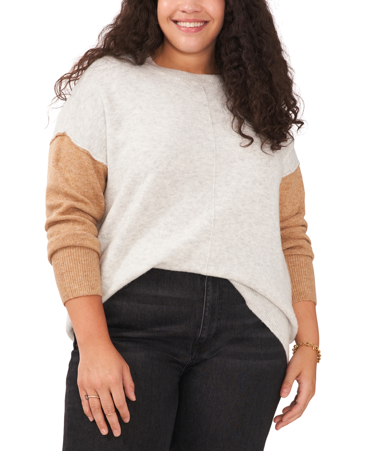 Vince Camuto Plus Size Colorblocked Sweater