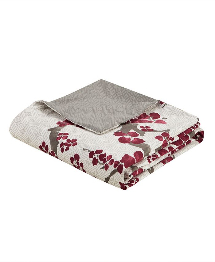 Natori Natori Cherry Blossom King 3 Piece Duvet Cover Mini Set