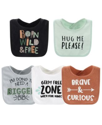Baby Boys Terry Feeding Bibs, 10 Pack, Dino