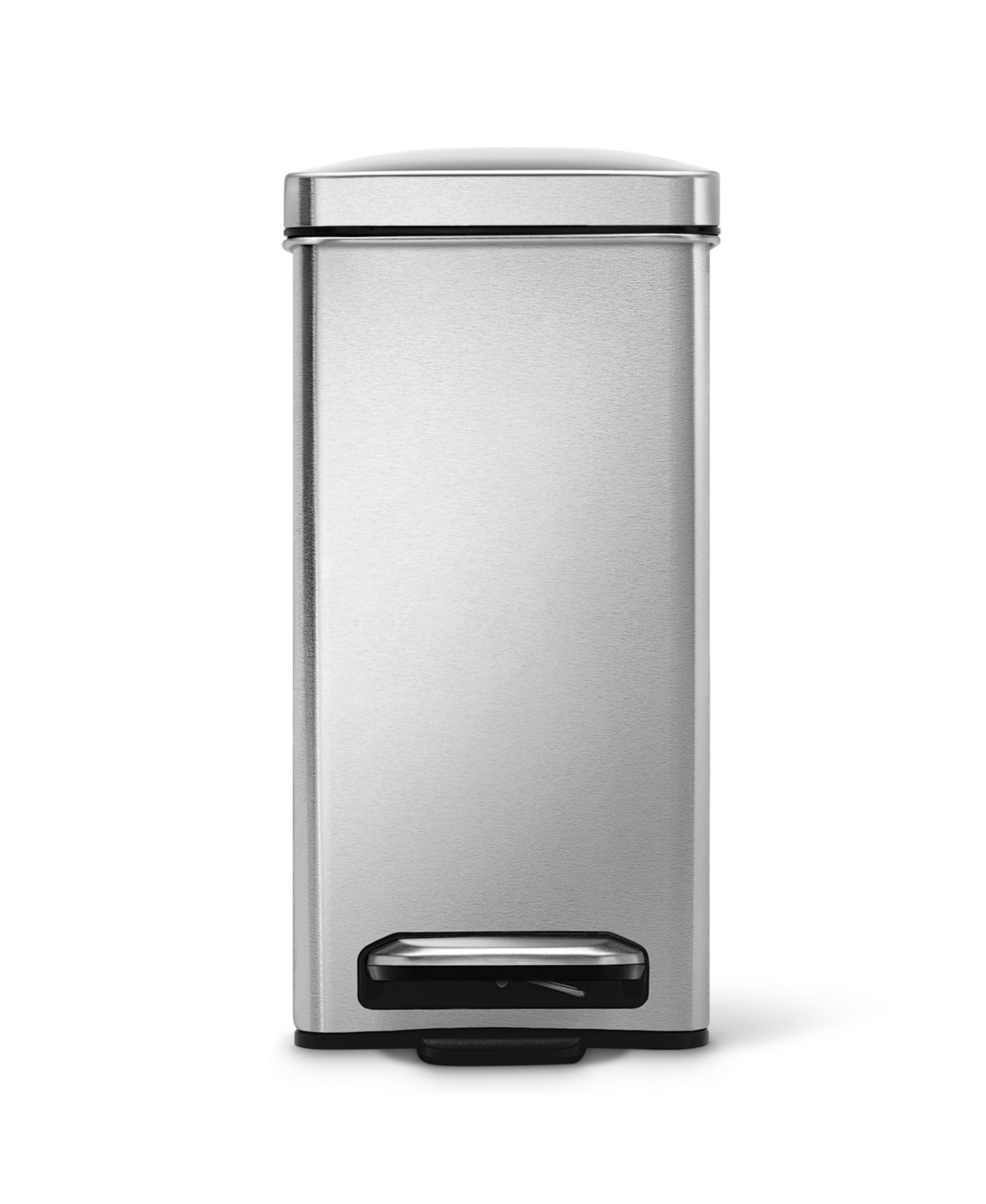 Shop Simplehuman Profile Step Trash Can, 10 Liters In Brushed Stainless Steel