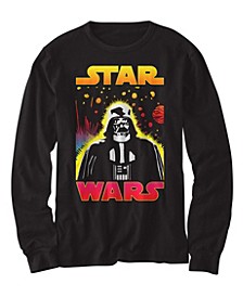 Big Boys Star Wars Vader Glowing Long Sleeves Graphic T-shirt