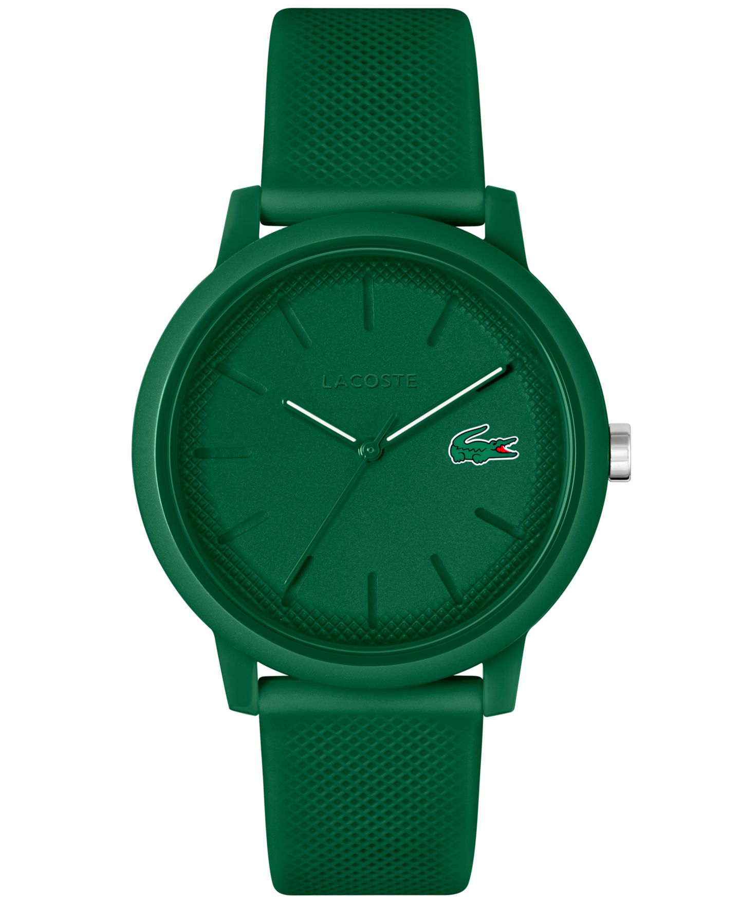 Мужские часы Lacoste L.12.12 Green Silicone Strap Watch 42mm — фото 1