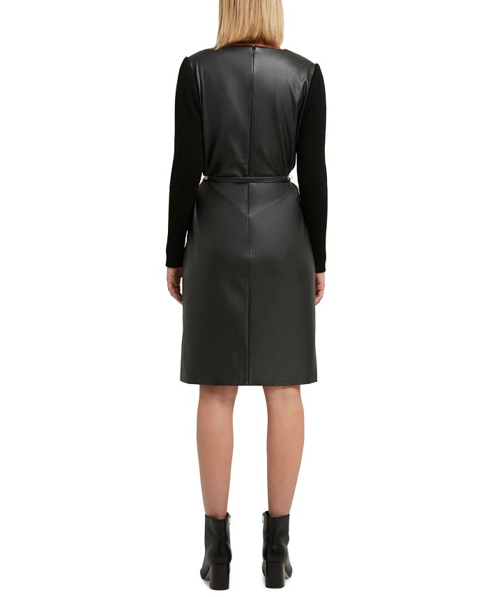 Bcbg faux leather vest dress outlet