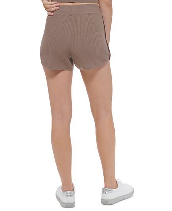 Calvin Klein Jeans Women's Ribbed-Knit Drawstring Shorts & Reviews - Shorts  - Juniors - Macy's