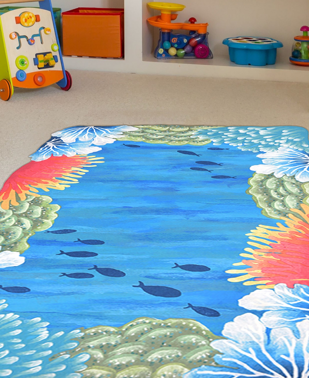 Liora Manne' Visions Iv Reef Border Outdoor Area Rug