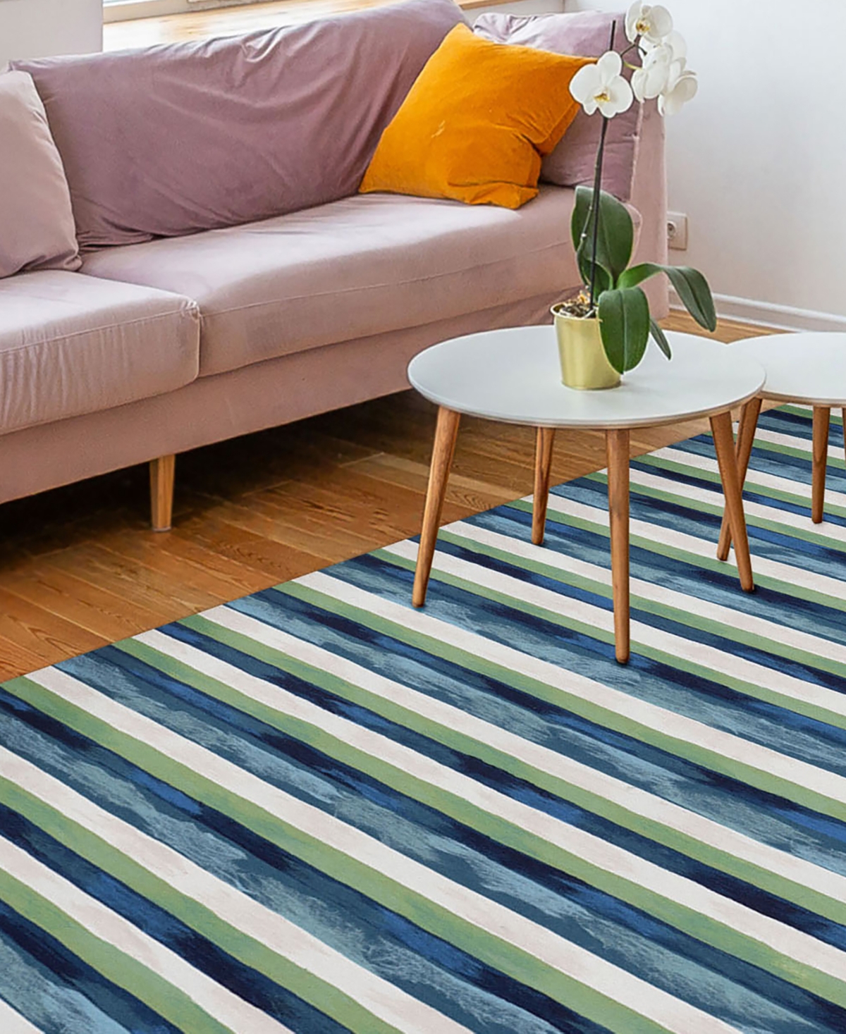 Liora Manne' Visions Ii Painted Stripes Outdoor Area Rug