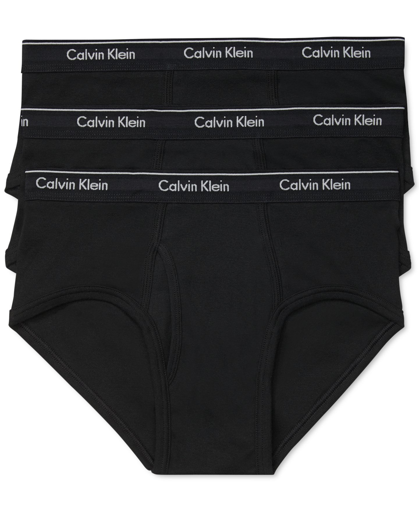 Мужские хлопковые трусы-брифы Calvin Klein Cotton Classics, набор из 3 шт — фото 1