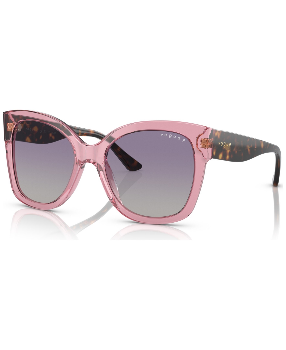 Women's Polarized Sunglasses, VO5338S54-yp - Transparent Pink
