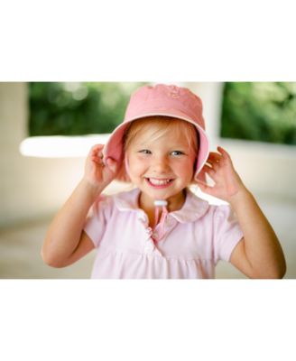 Babiators Pink Sun Hat With White Trim