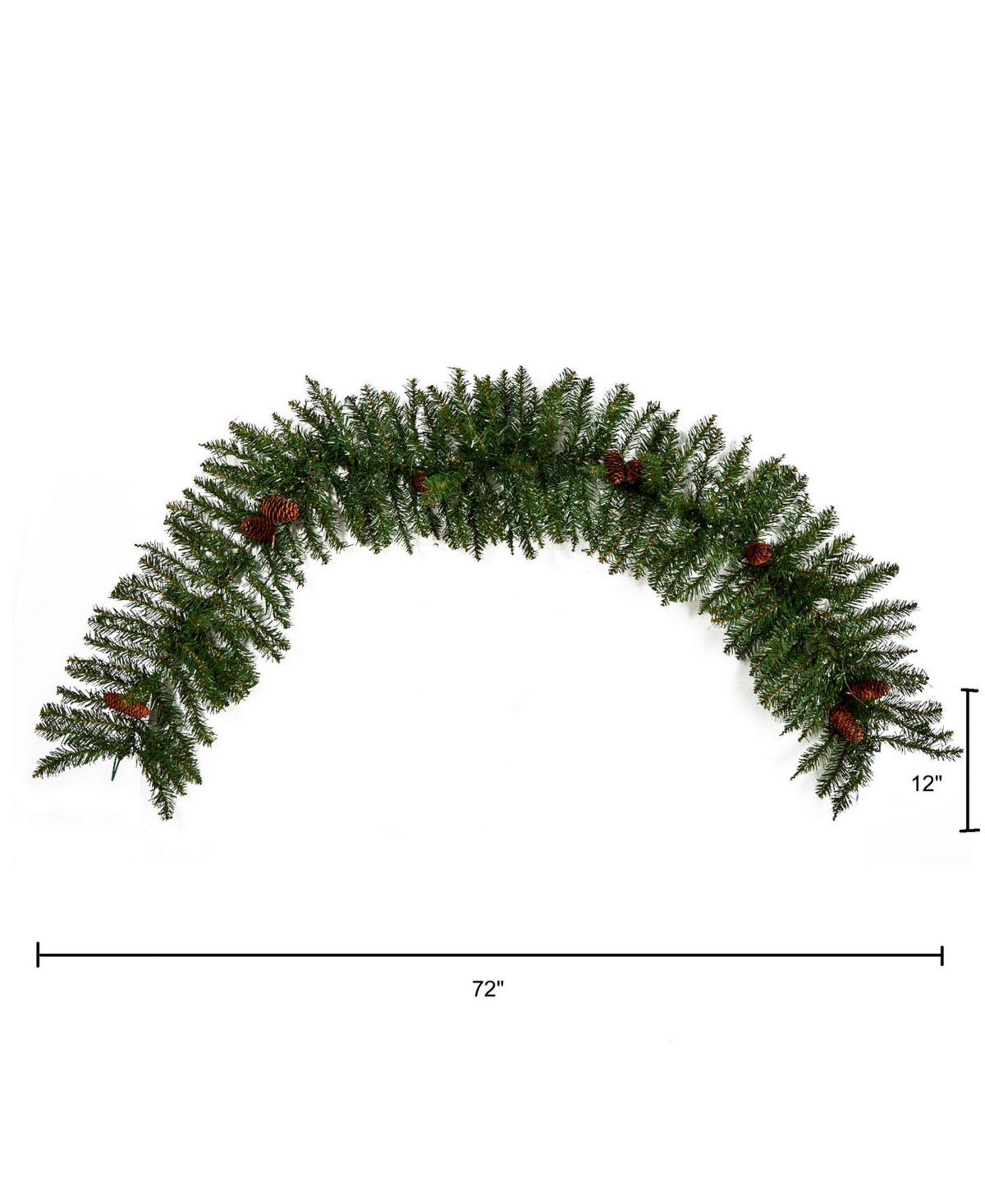 Nearly Natural Mixed Alaskan Pines and Pinecones Artificial Christmas Garland