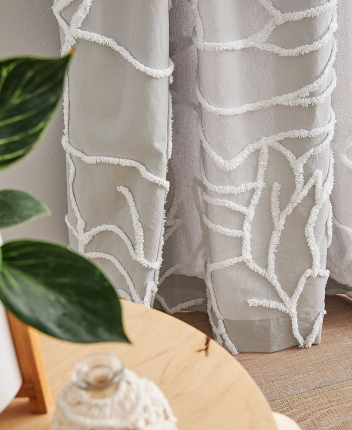 Peri Home Chenille Rose Pole Top 2Piece Curtain Panel Set, 50" x 84" Macy's