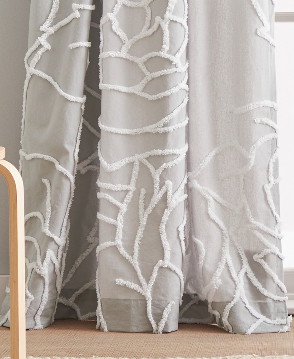 Peri Home Chenille Rose Pole Top 2-Piece Curtain Panel Set
