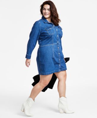Denim Plus Size Dress Levi's Women's Ellie Denim Dress  Long Sleeve  Button-Down Denim Dress (Also In Plus Sizes) Levi's Denim Dress Women