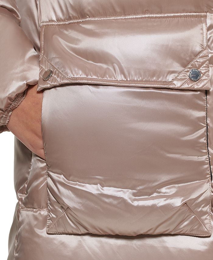 KARL LAGERFELD PARIS Women's Hooded Quilted Down Puffer Coat Macy's