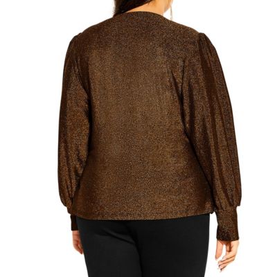 Plus Size Glowing Lurex Top