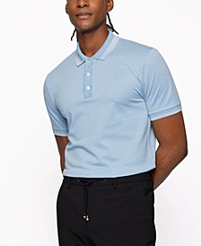 BOSS Men's Cotton-Silk Slim-Fit Polo Shirt