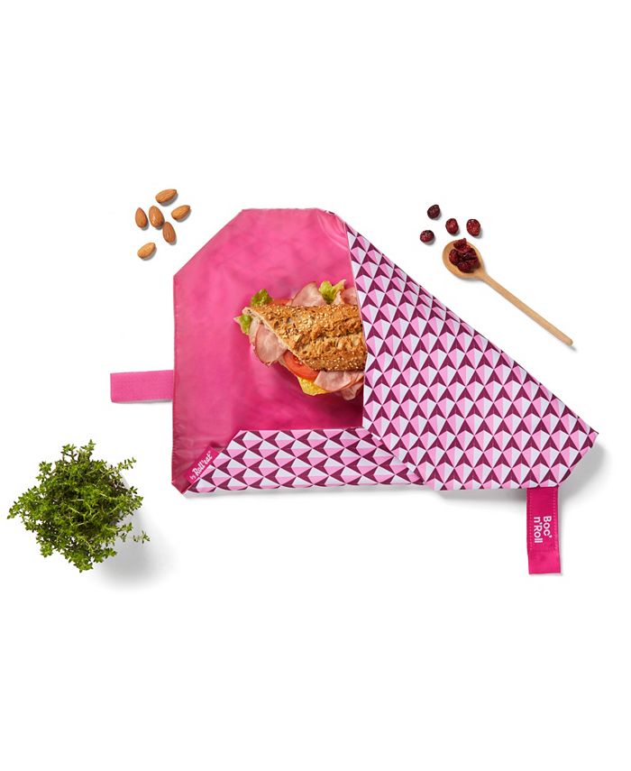 Sac à Collation Réutilisable Boc'n'Roll à Colorier - Avec Marqueurs Lavables - Flamant Rose - Sans BPA