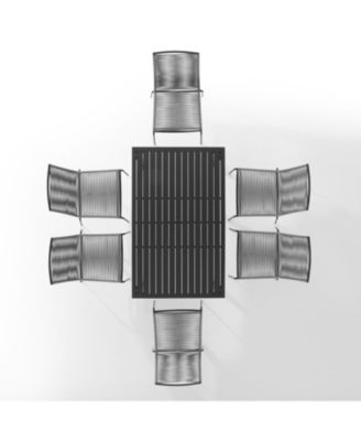 Fenton 7 Piece Outdoor Wicker Metal Dining Set