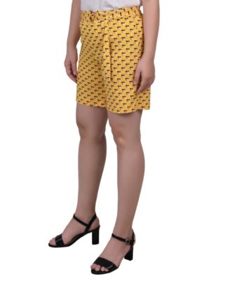 Petite Ring Belt Knit Shorts