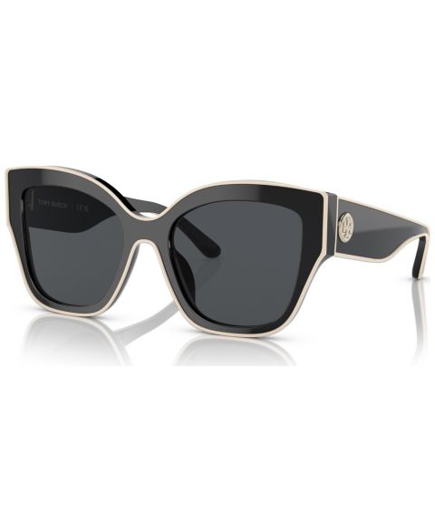 Женские солнцезащитные очки Tory Burch Sunglasses, TY7184U, цвет: Чёрный / Молочный