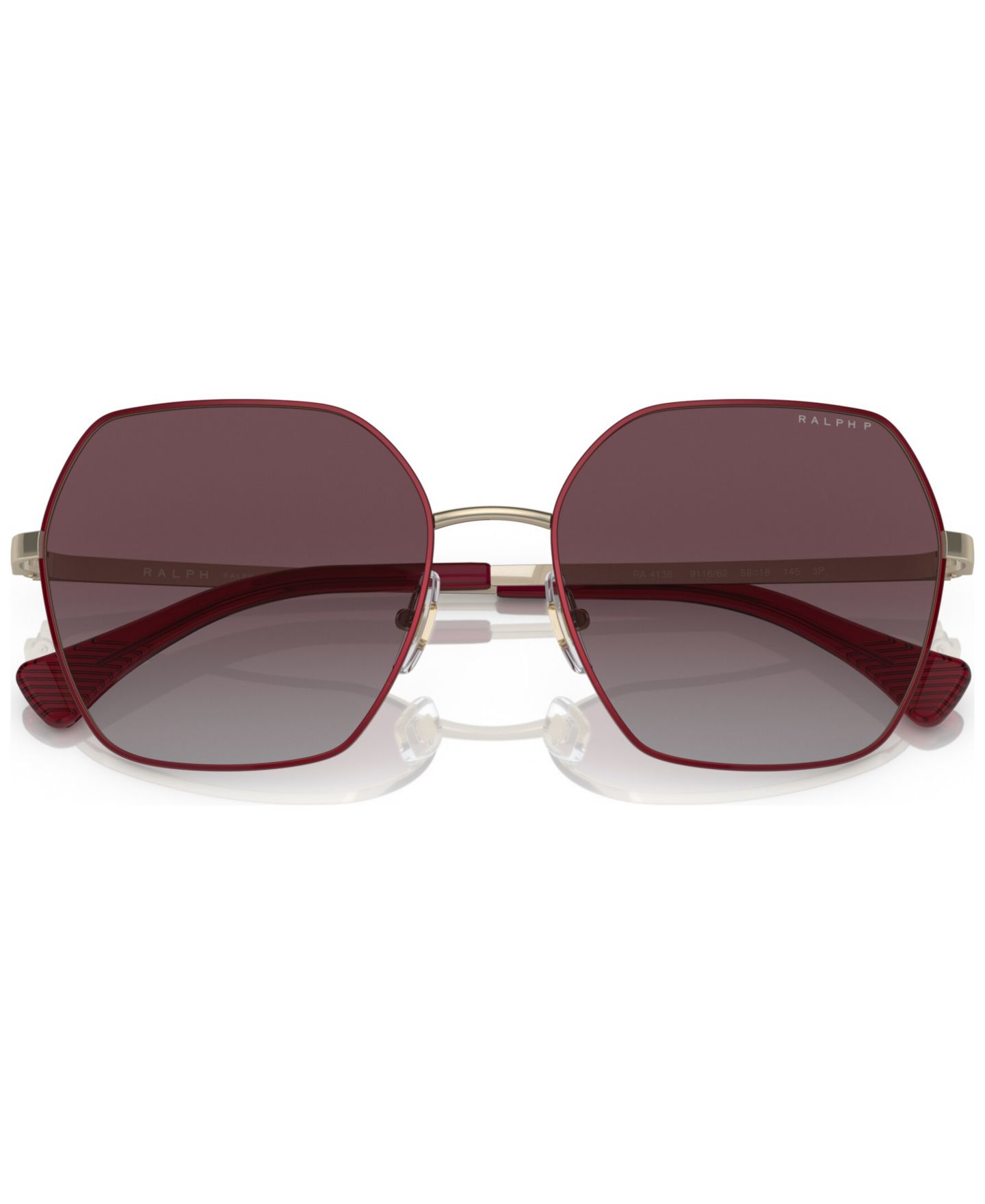 Женские солнцезащитные очки Ralph by Ralph Lauren Polarized Sunglasses RA4138, цвет: Бордо — фото 5