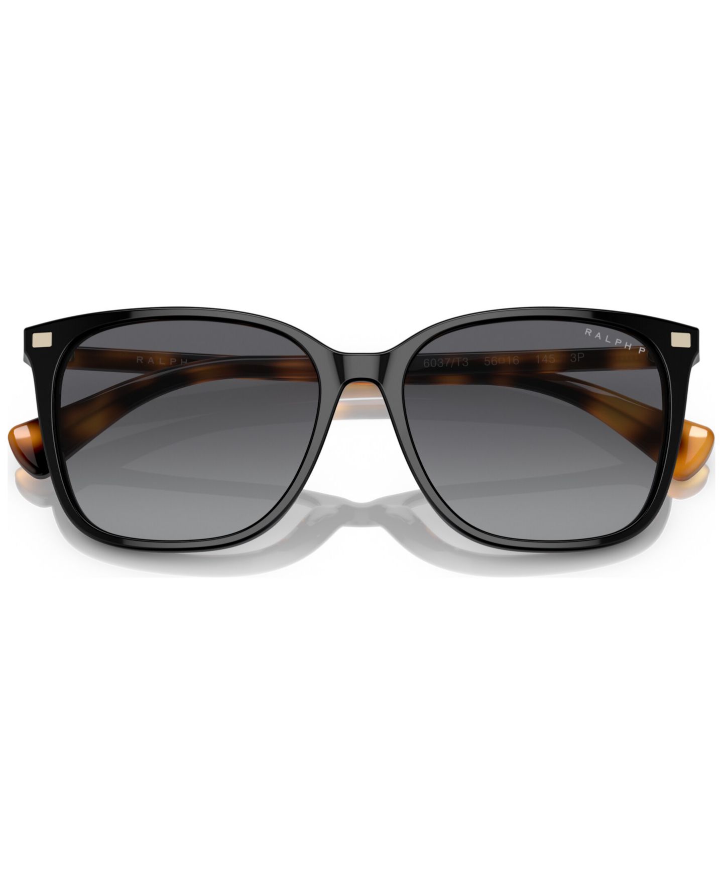 Женские солнцезащитные очки Ralph by Ralph Lauren Polarized Sunglasses, RA529356-YP, цвет: Блестящий чёрный — фото 5