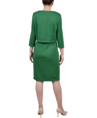 Petite Two Piece Jacket and Dress Set